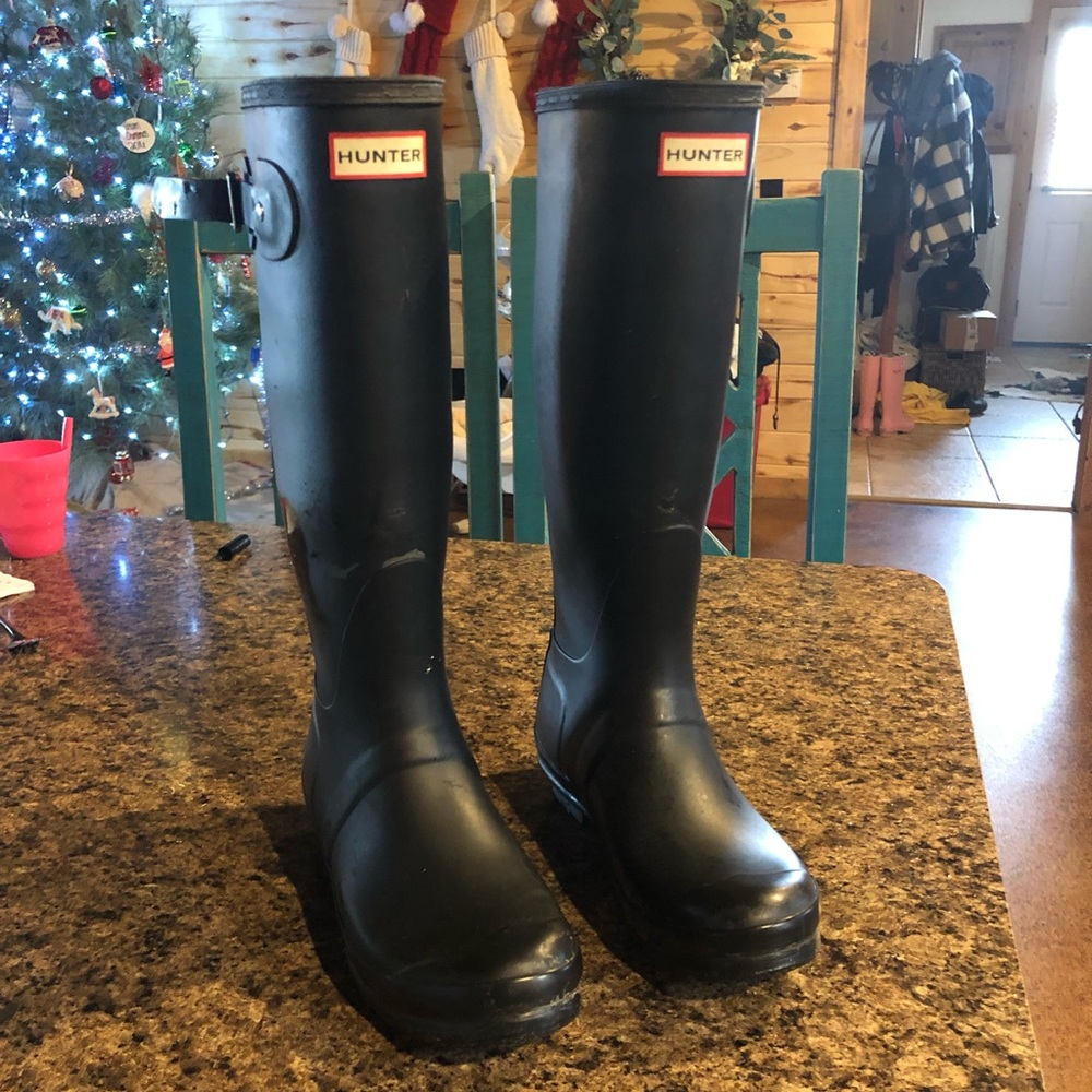 Black Hunter Boots size 7